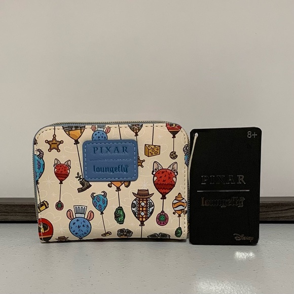 Loungefly Disney Pixar Character Balloons Mini Backpack & Wallet-New - Picture 8 of 12